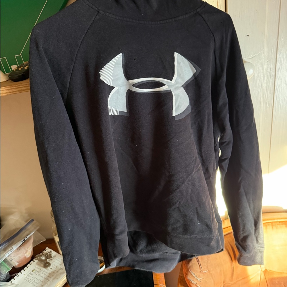 Under Armour Black Sweatshirt with White Logo